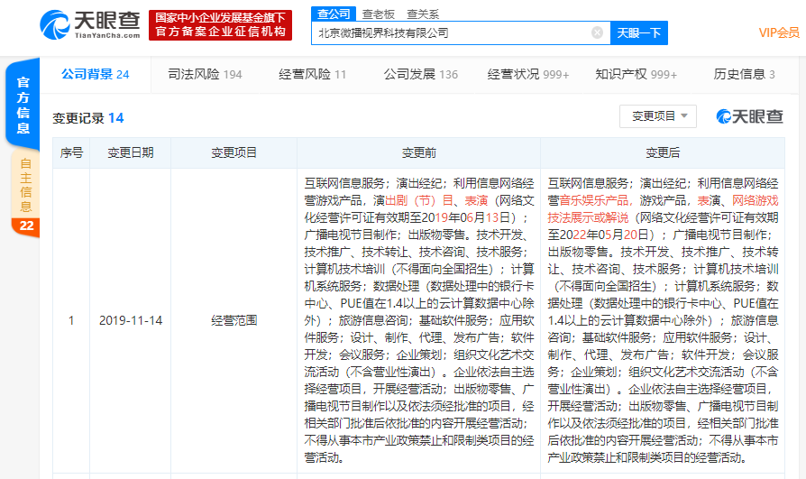 抖音运营主体经营范围变更 网络文化经营的合规化信号